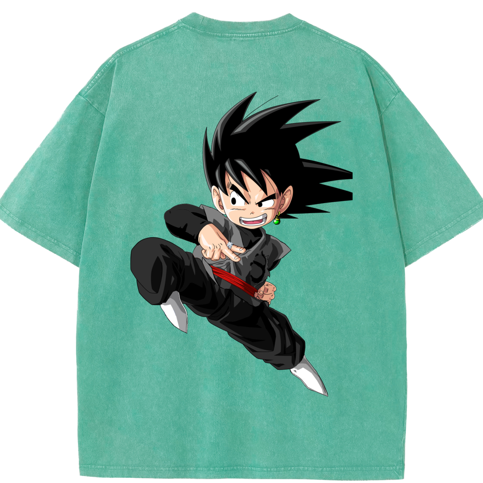 （画像用） ドラゴンボール 孫悟空（そん ごくう）Son Goku カカロット DRAGON BALL Kakarotto 綿100% ヴィンテージ風 半袖Tシャツ（背面プリント）